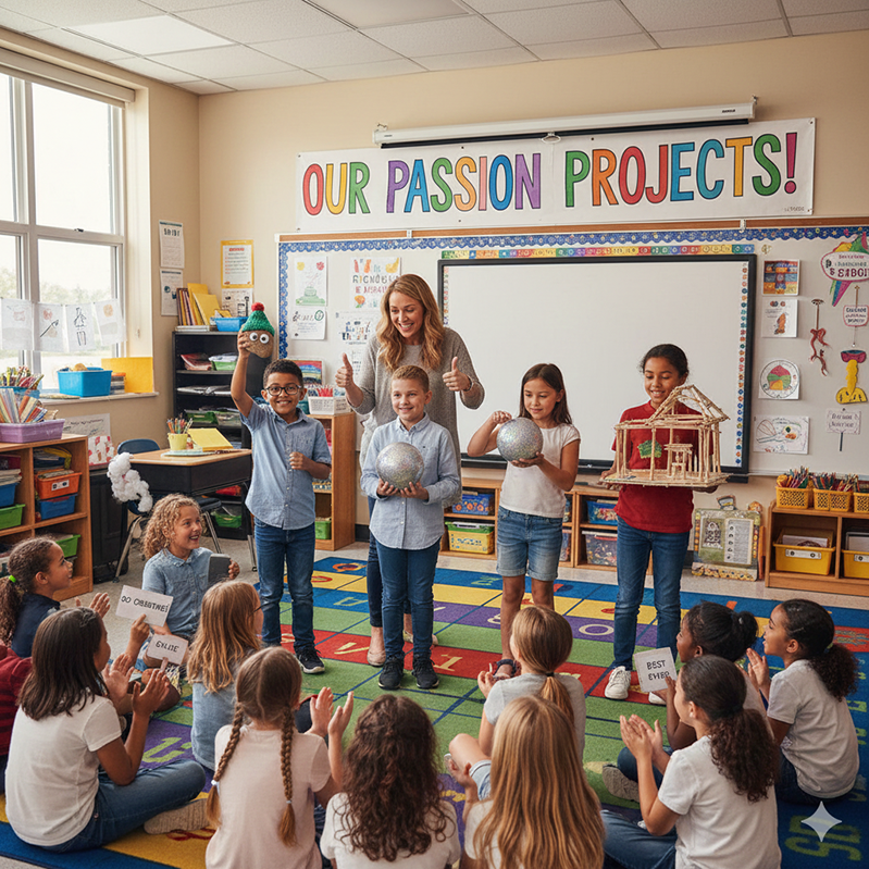 Students presenting personal projects